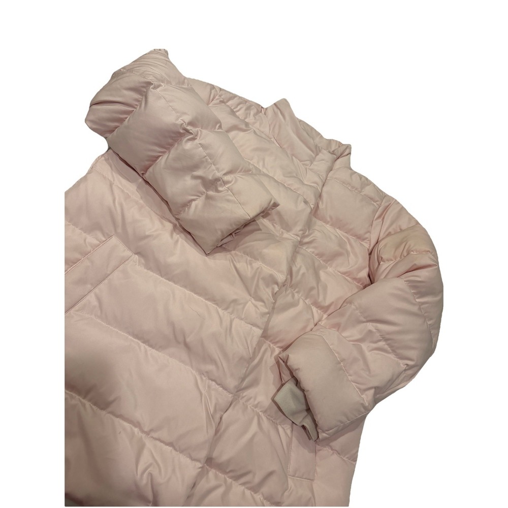 J. Jill Goose Down Puffer Parka‎ Women's Size 1x Quilted Coat Snap Pastel Pink